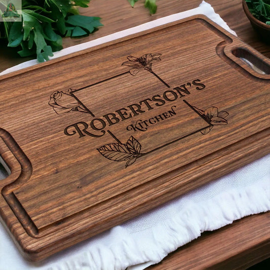 Personalized Gift for Mom, Personalized Cutting Board, Custom Engraved Mother's Day, Mother's Day Cutting Board,  Last Name Board, USA Made Pink Platypus Emporium