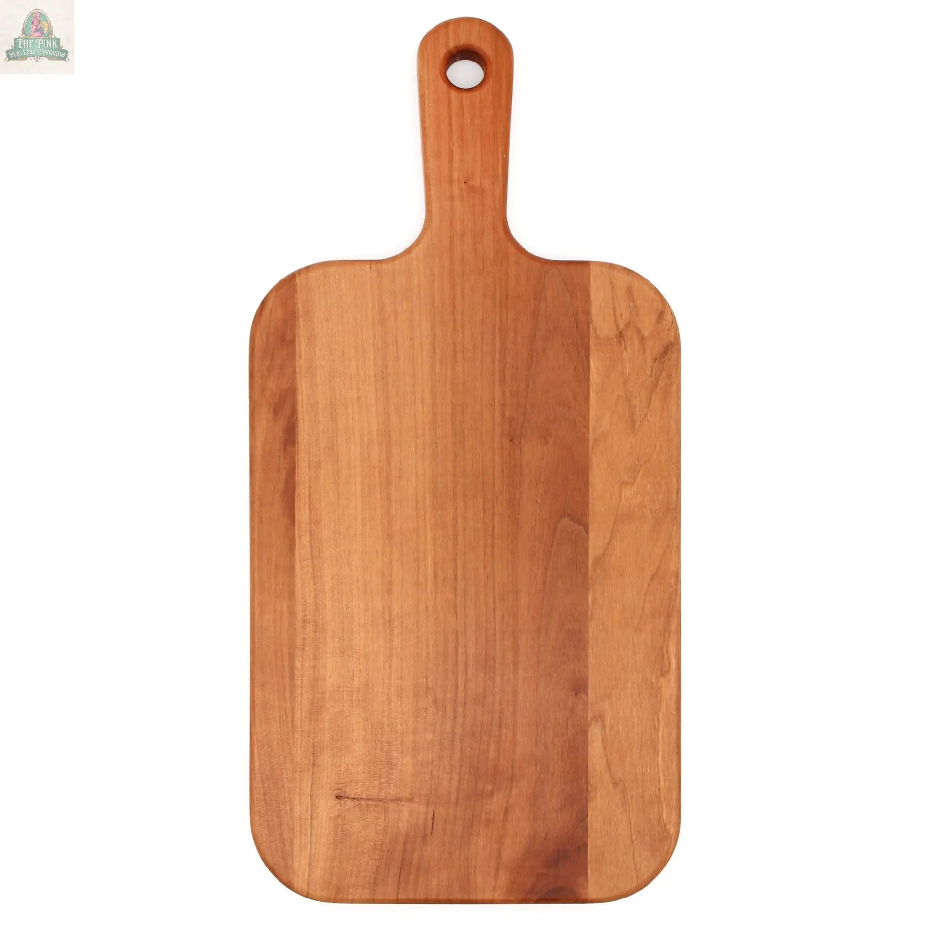 Personalized charcuterie board Monogram Cherry Wood Paddle Board, Mother’s Day Gift, Wedding Gift, Made in The USA Pink Platypus Emporium