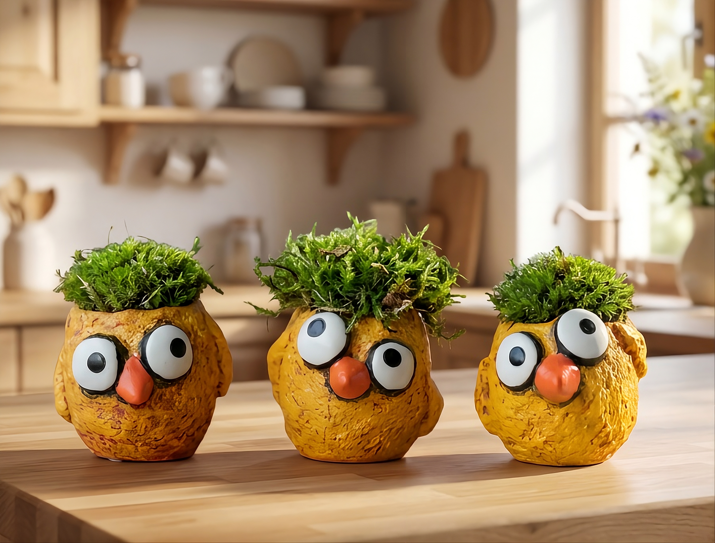 The Chickies - 3 piece - Baby Chick Blobhouse Planters