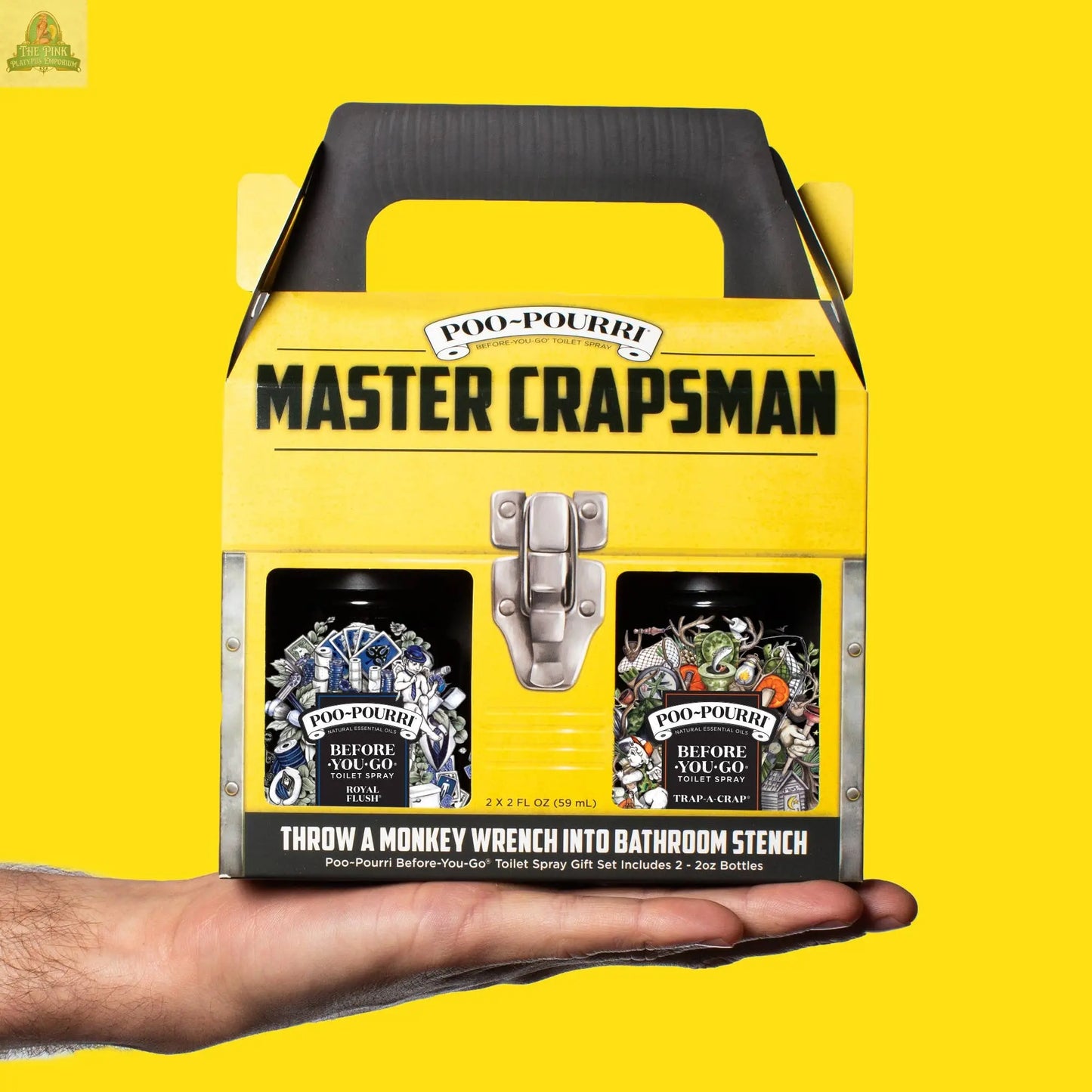 Poo~Pourri Master Crapsman Gift Set 2 pack 2 oz Pink Platypus Emporium