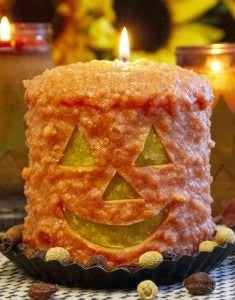 Limited Edition Happy Pumpkin Face Hearth Candle | Orange Clove Fall Candle