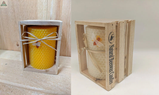 Pure Beeswax Candles 34 W/Y: Yellow Green Pastures Wholesale