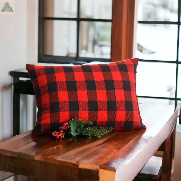 Red Buffalo Pillow Pink Platypus Emporium