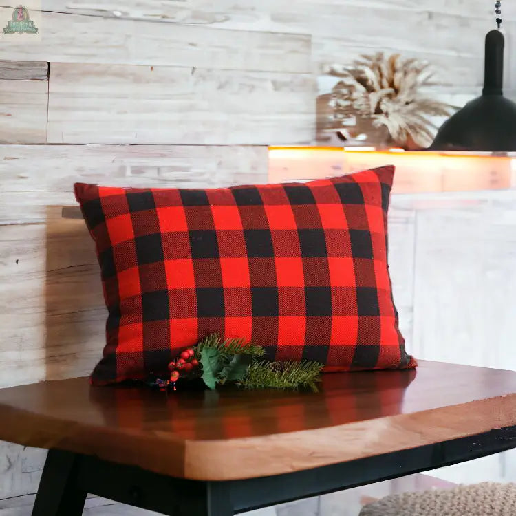 Red Buffalo Pillow Pink Platypus Emporium