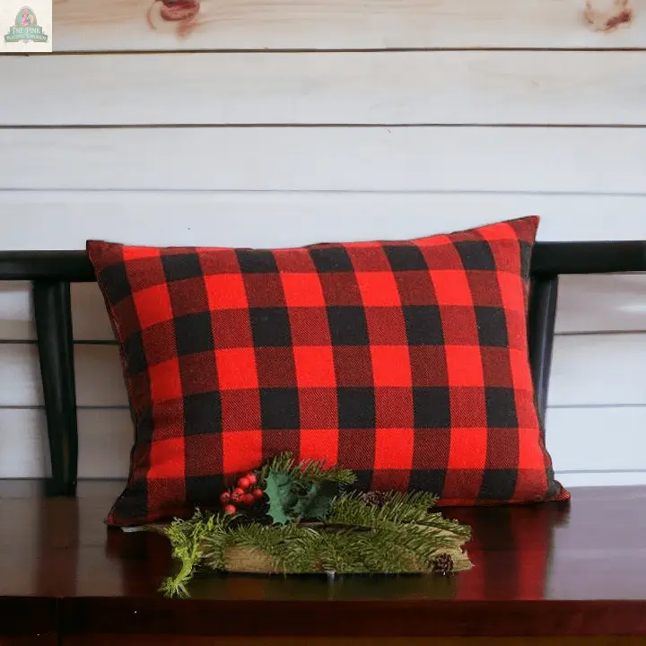 Red Buffalo Pillow Pink Platypus Emporium