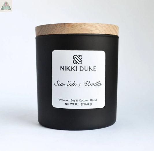 Sea Salt + Vanilla Premium Soy Candle Nikki Duke