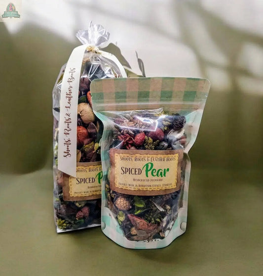 Spiced Pear Handcrafted Potpourri.: 5 cup Shoots, Roots & Leather Boots