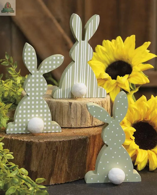 Spring Green Chunky Bunny, 3 Assorted The Hearthside Collection