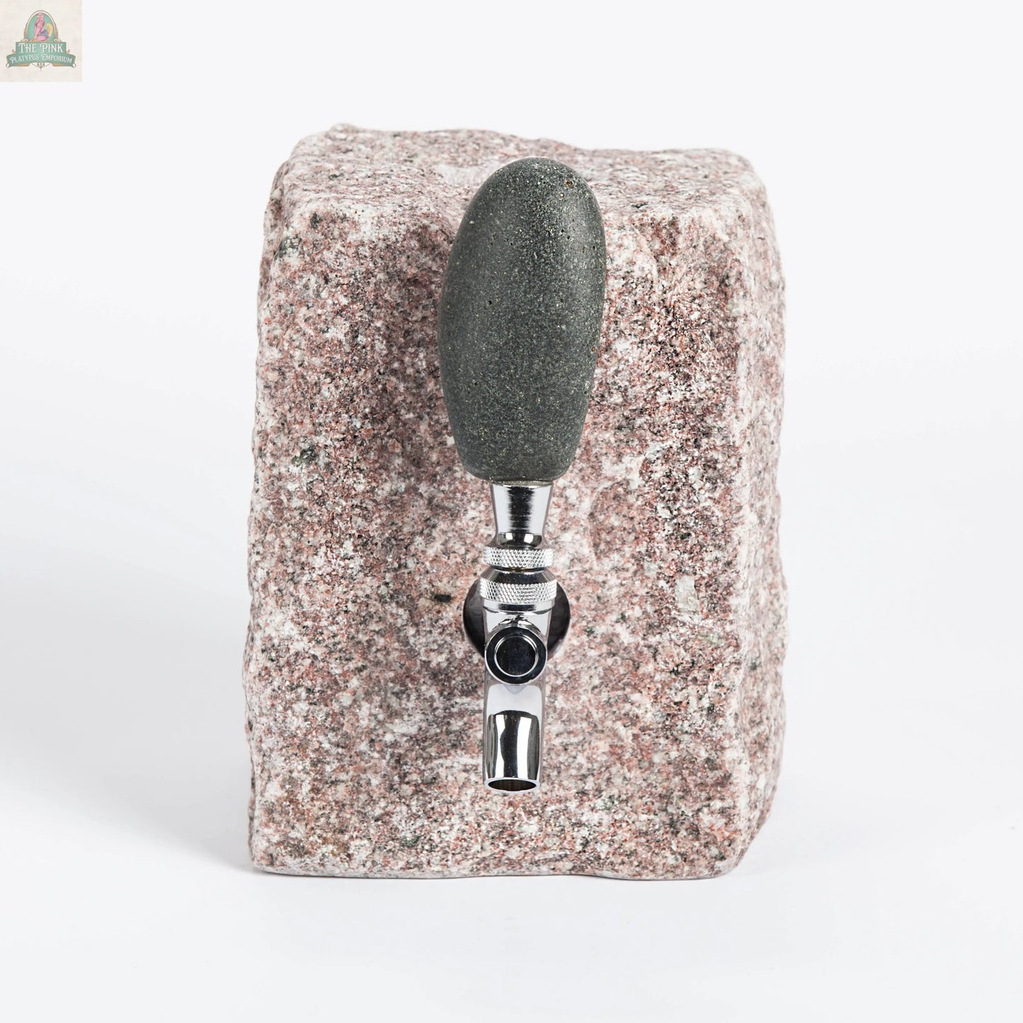 Stone Drink Dispenser: Pink / Chrome Pink Platypus Emporium