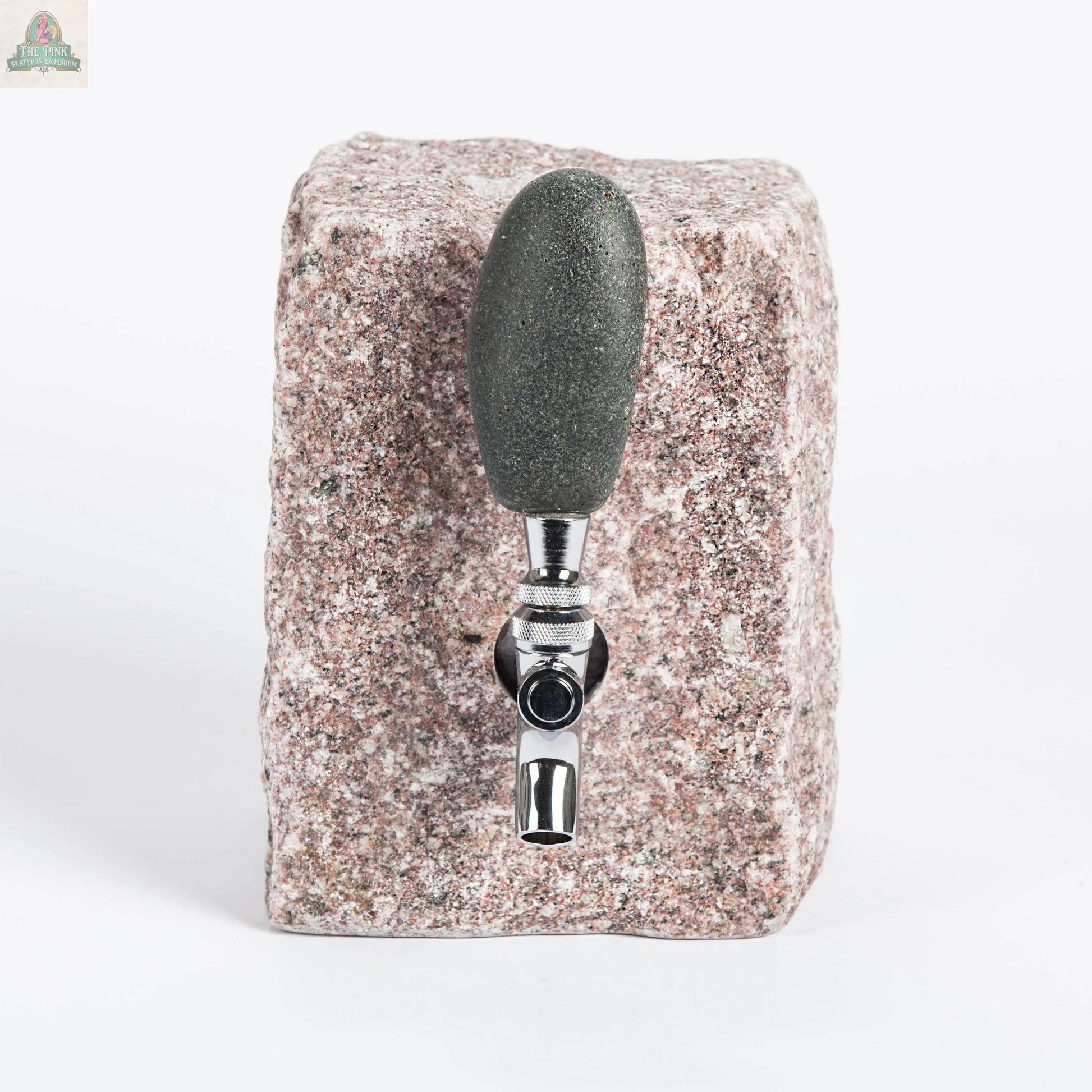 Stone Drink Dispenser: Pink / Chrome Pink Platypus Emporium