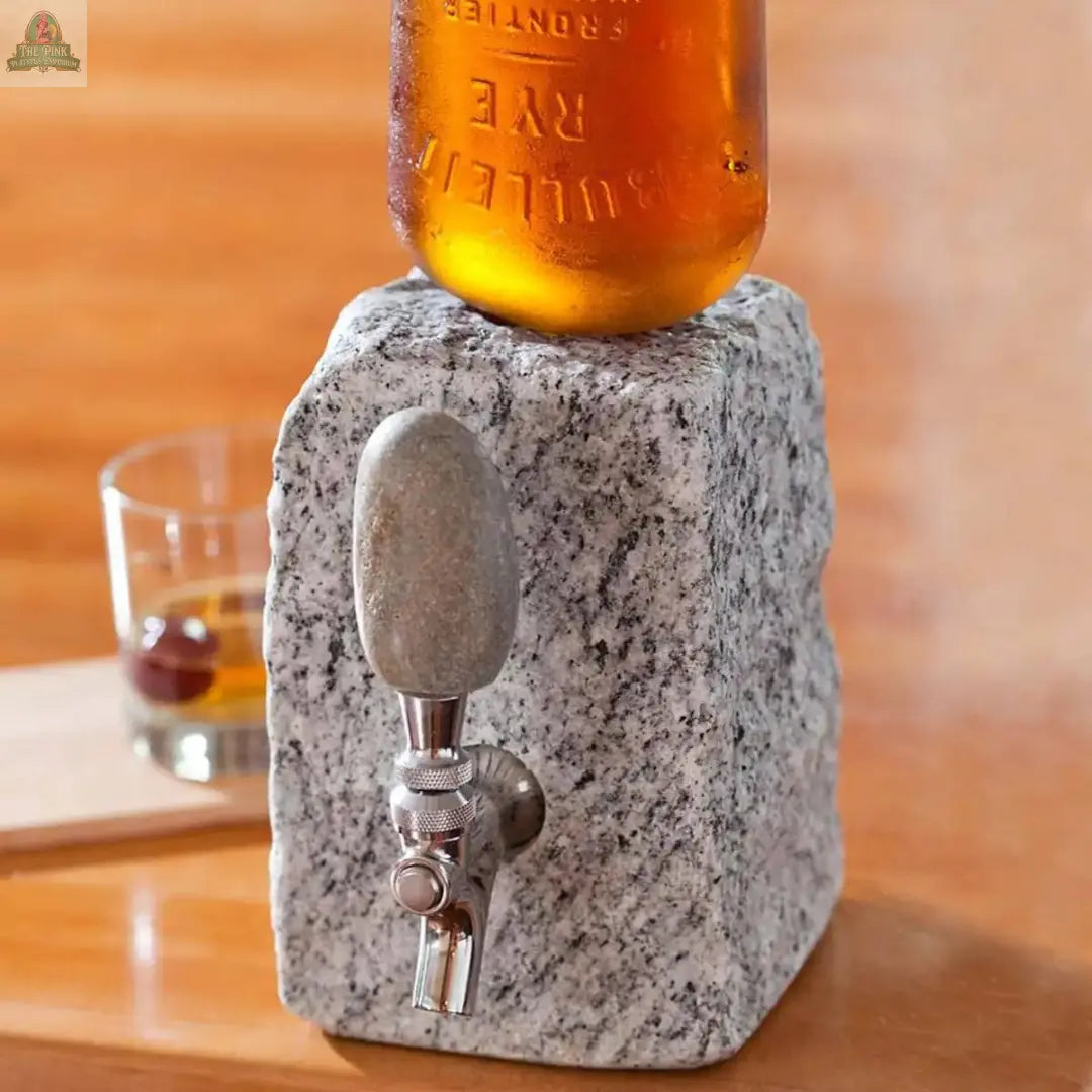 Stone Drink Dispenser: Pink / Chrome Pink Platypus Emporium