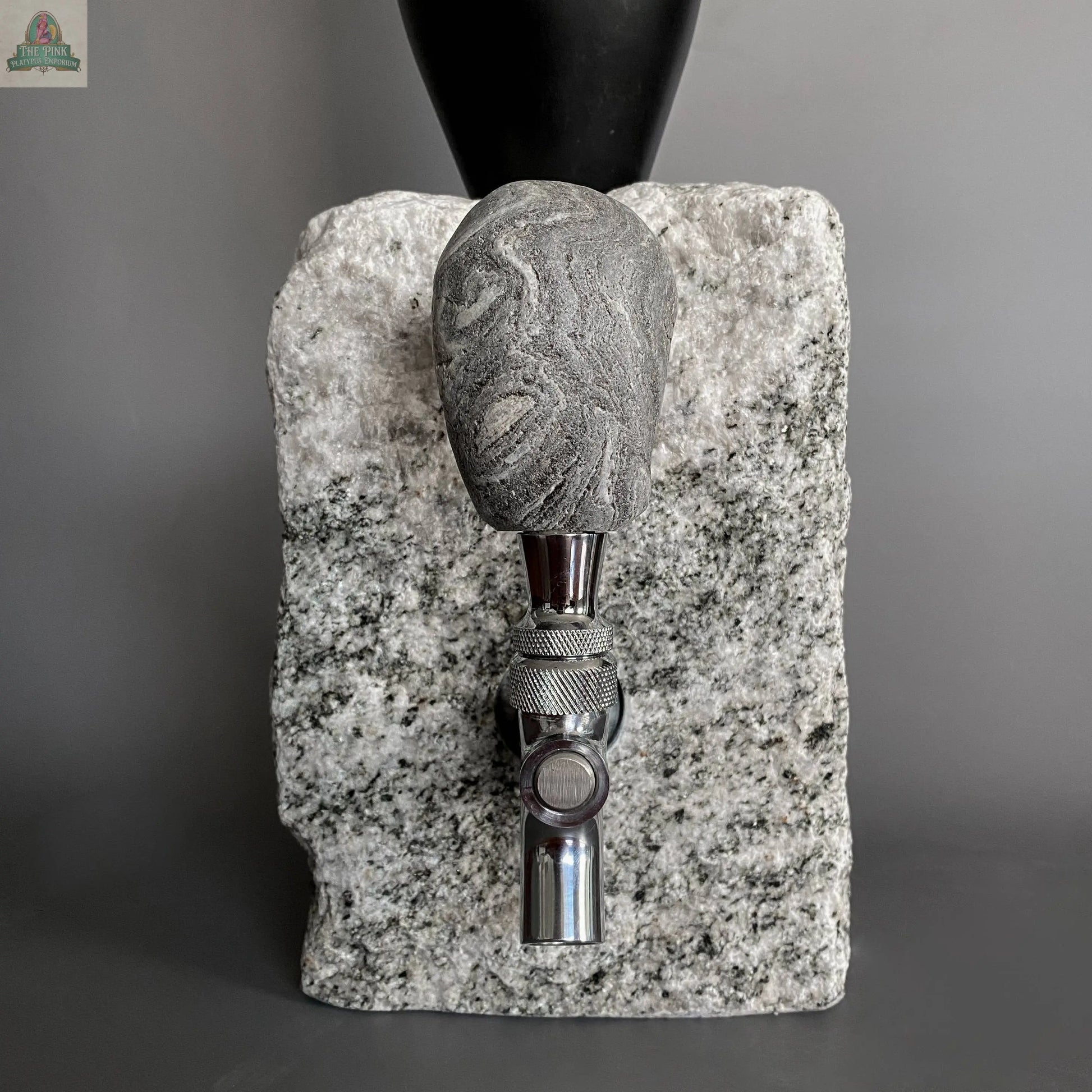 Stone Drink Dispenser: Pink / Chrome Pink Platypus Emporium