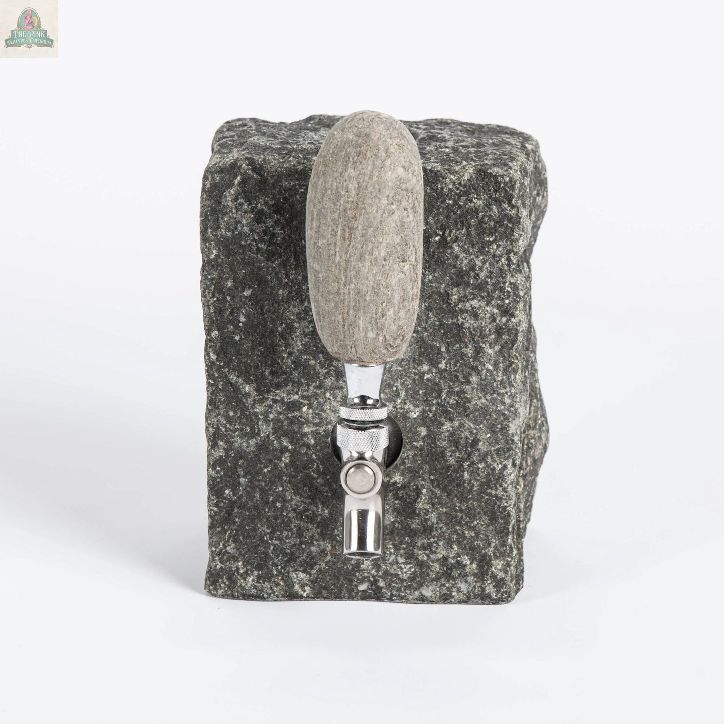 Stone Drink Dispenser: Pink / Chrome Pink Platypus Emporium