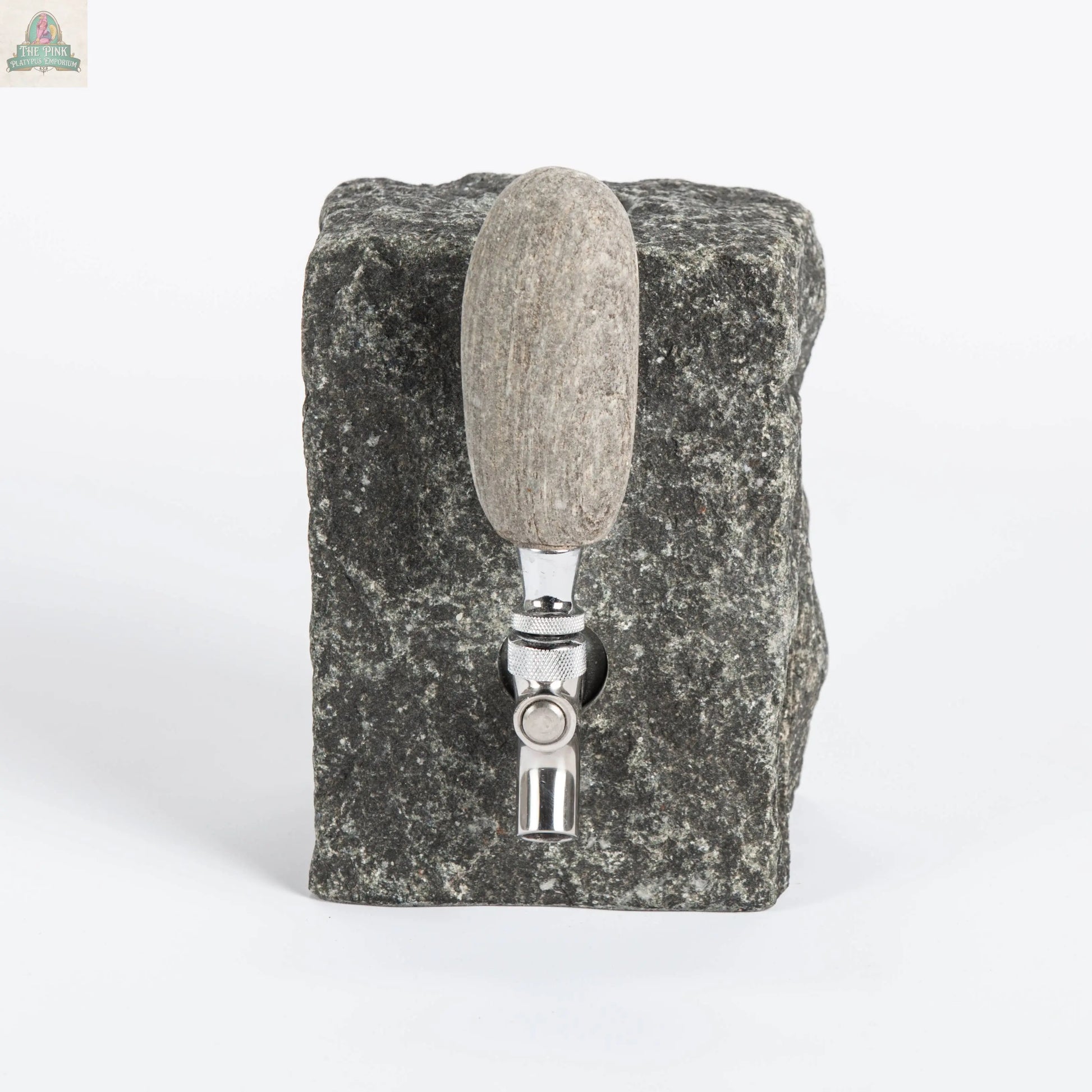 Stone Drink Dispenser: Pink / Chrome Pink Platypus Emporium