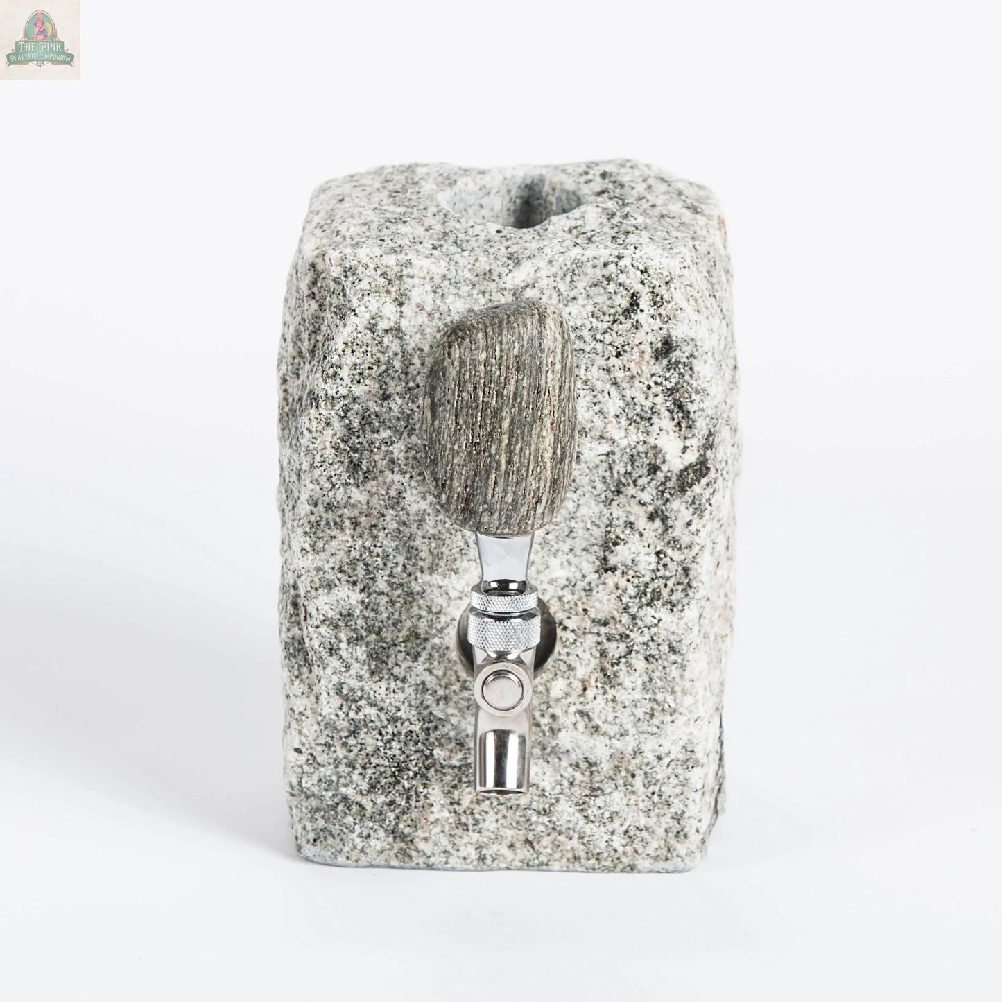 Stone Drink Dispenser: Pink / Chrome Pink Platypus Emporium