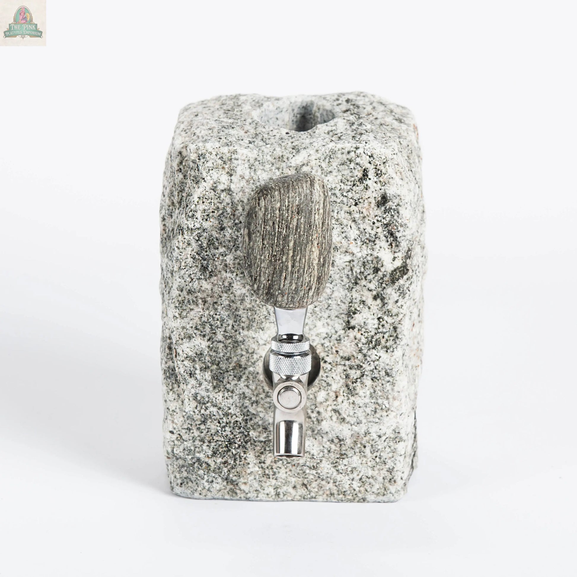 Stone Drink Dispenser: Pink / Chrome Pink Platypus Emporium