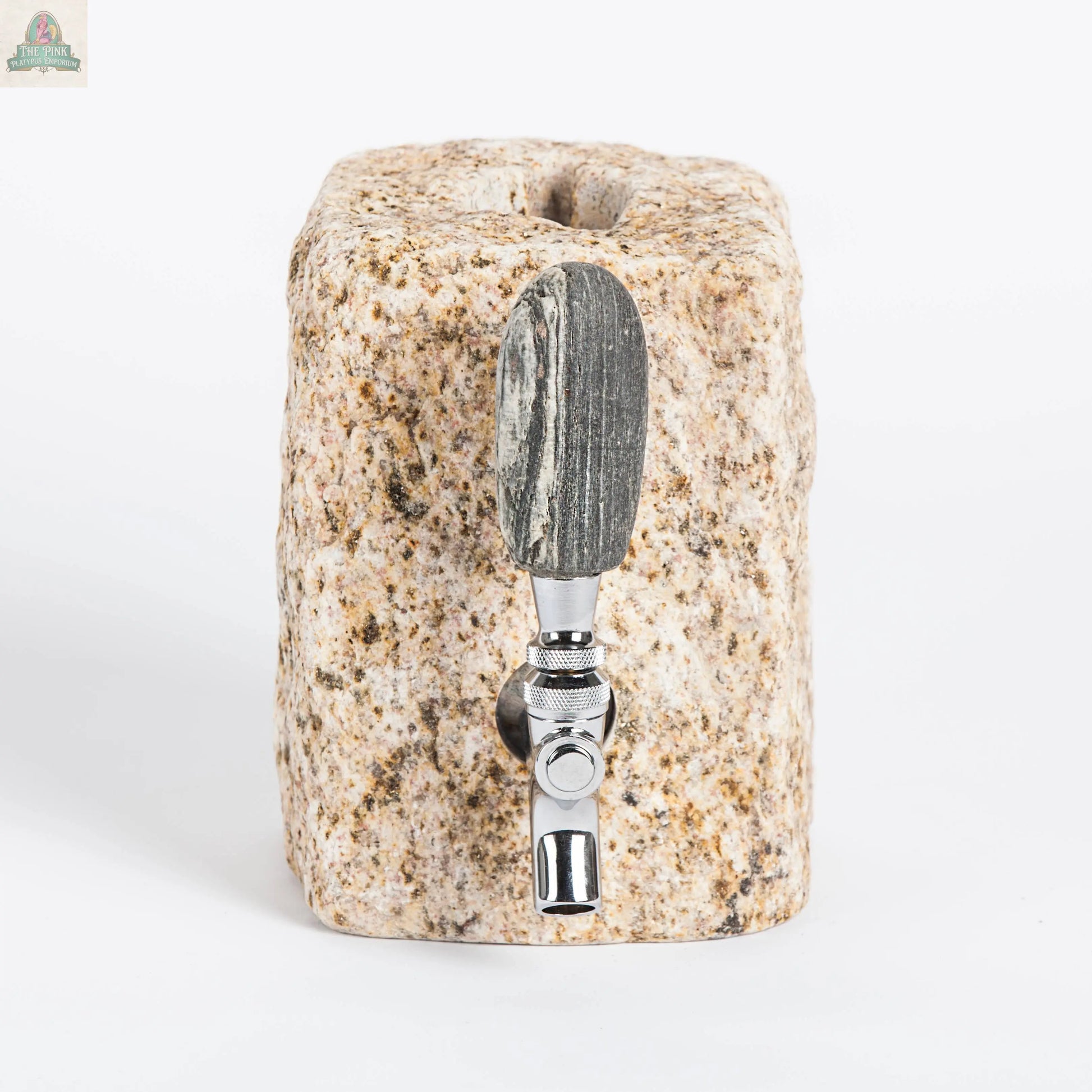 Stone Drink Dispenser: Pink / Chrome Pink Platypus Emporium