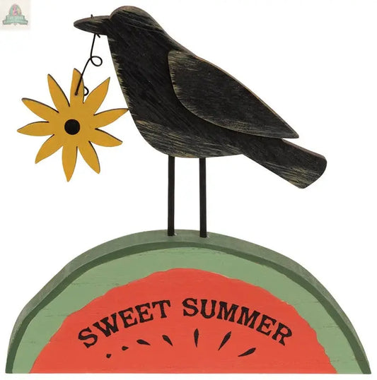 Sweet Summer Crow & Watermelon Sitter The Hearthside Collection