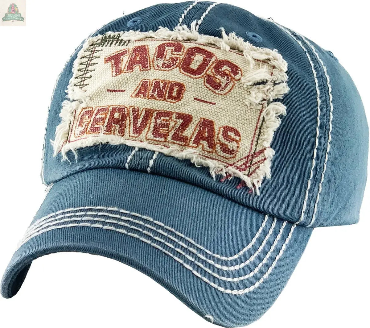 TACOS AND CERVEZAS Vintage Ballcap: BLK KBETHOS