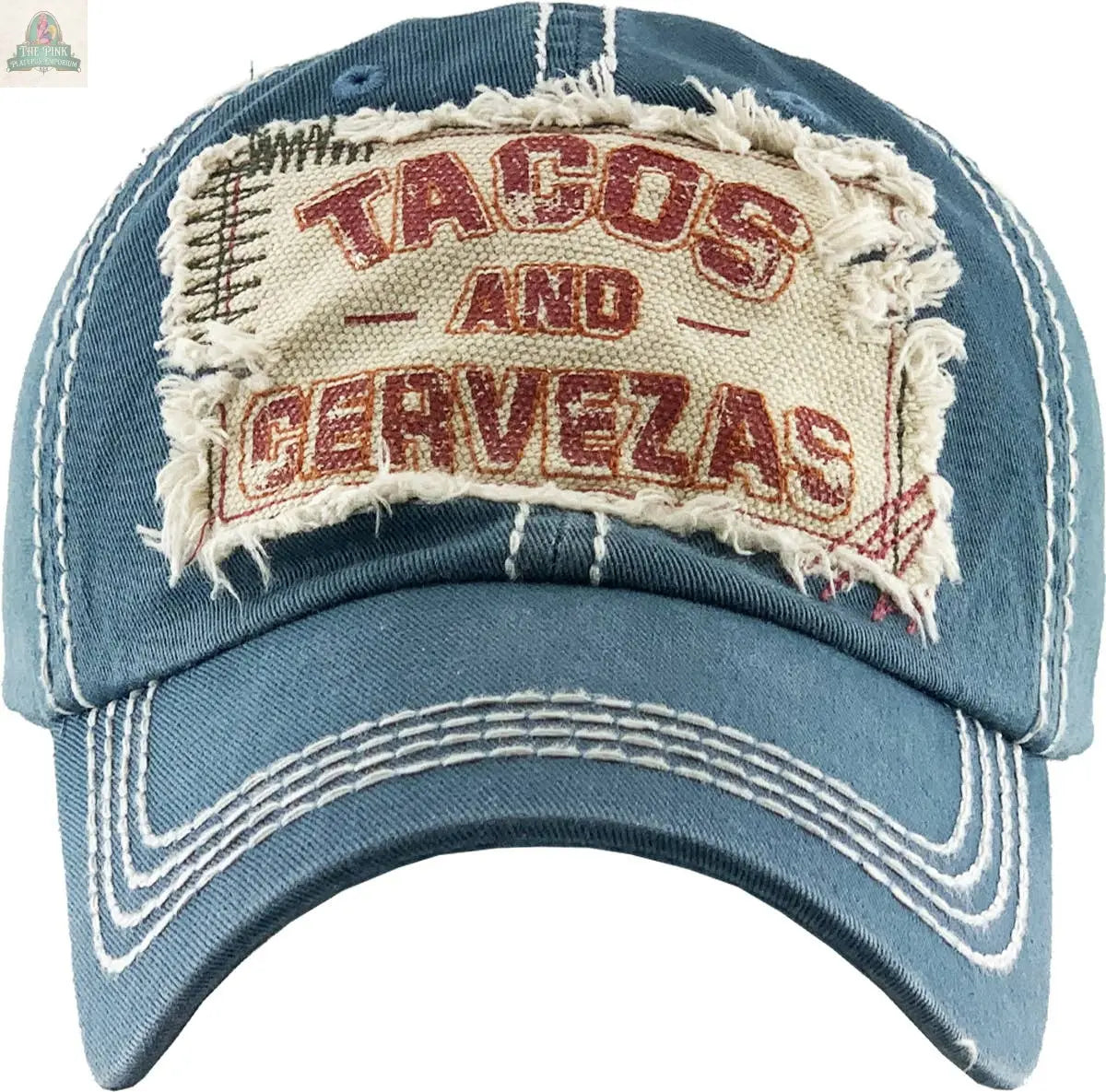 TACOS AND CERVEZAS Vintage Ballcap: BLK KBETHOS