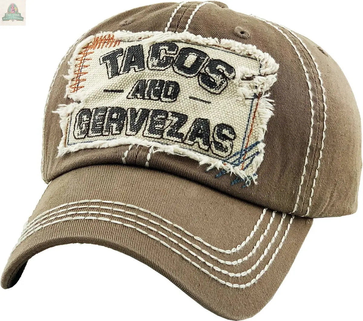 TACOS AND CERVEZAS Vintage Ballcap: BLK KBETHOS