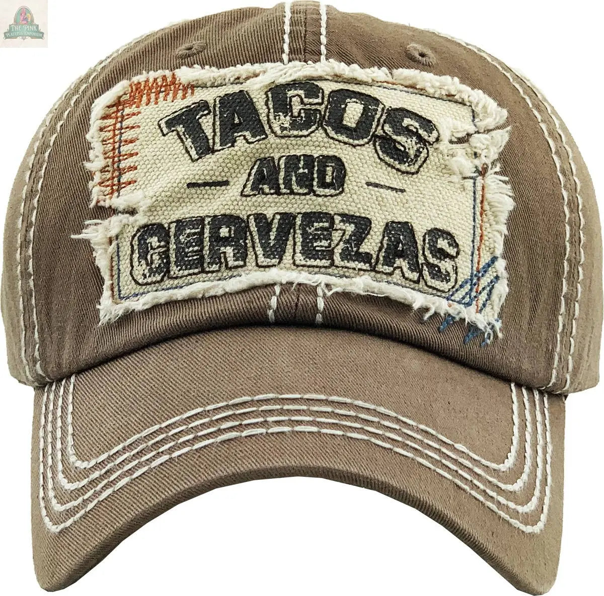 TACOS AND CERVEZAS Vintage Ballcap: BLK KBETHOS