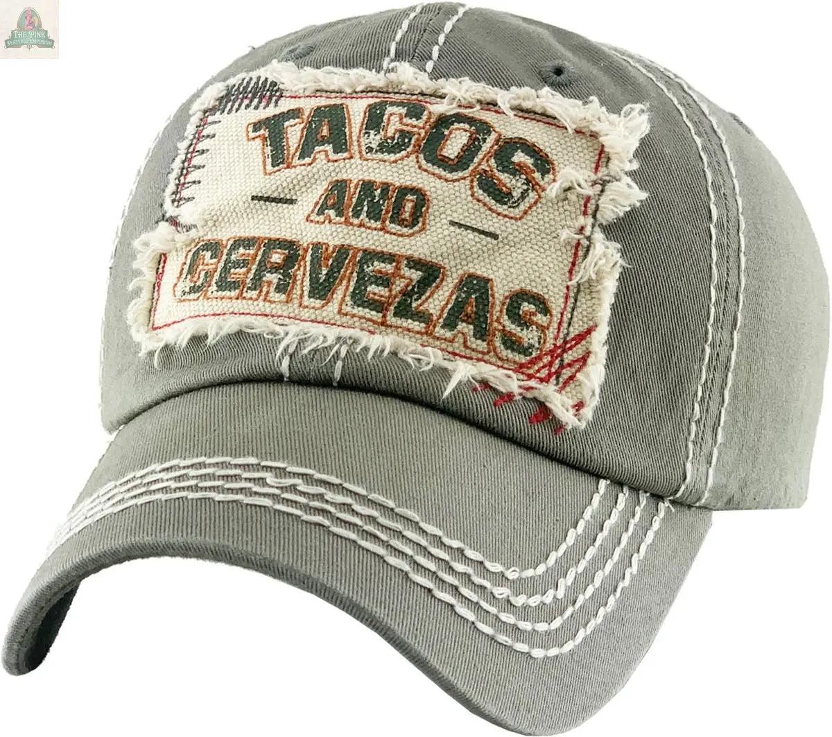 TACOS AND CERVEZAS Vintage Ballcap: BLK KBETHOS