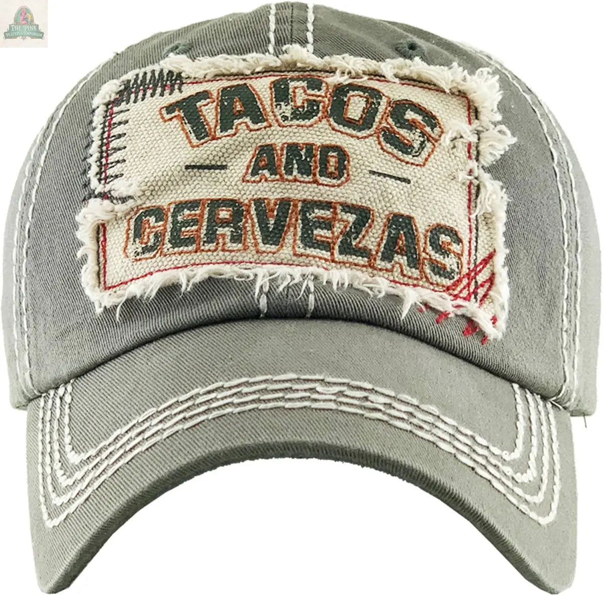 TACOS AND CERVEZAS Vintage Ballcap: BLK KBETHOS