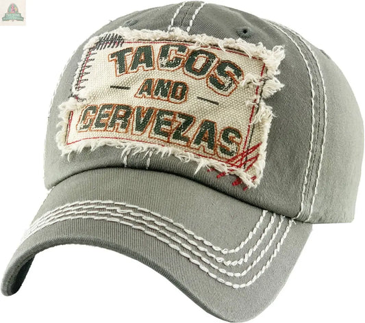 TACOS AND CERVEZAS Vintage Ballcap: MOS KBETHOS