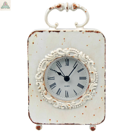 Tall Carriage Clock Cream: Cream Pink Platypus Emporium