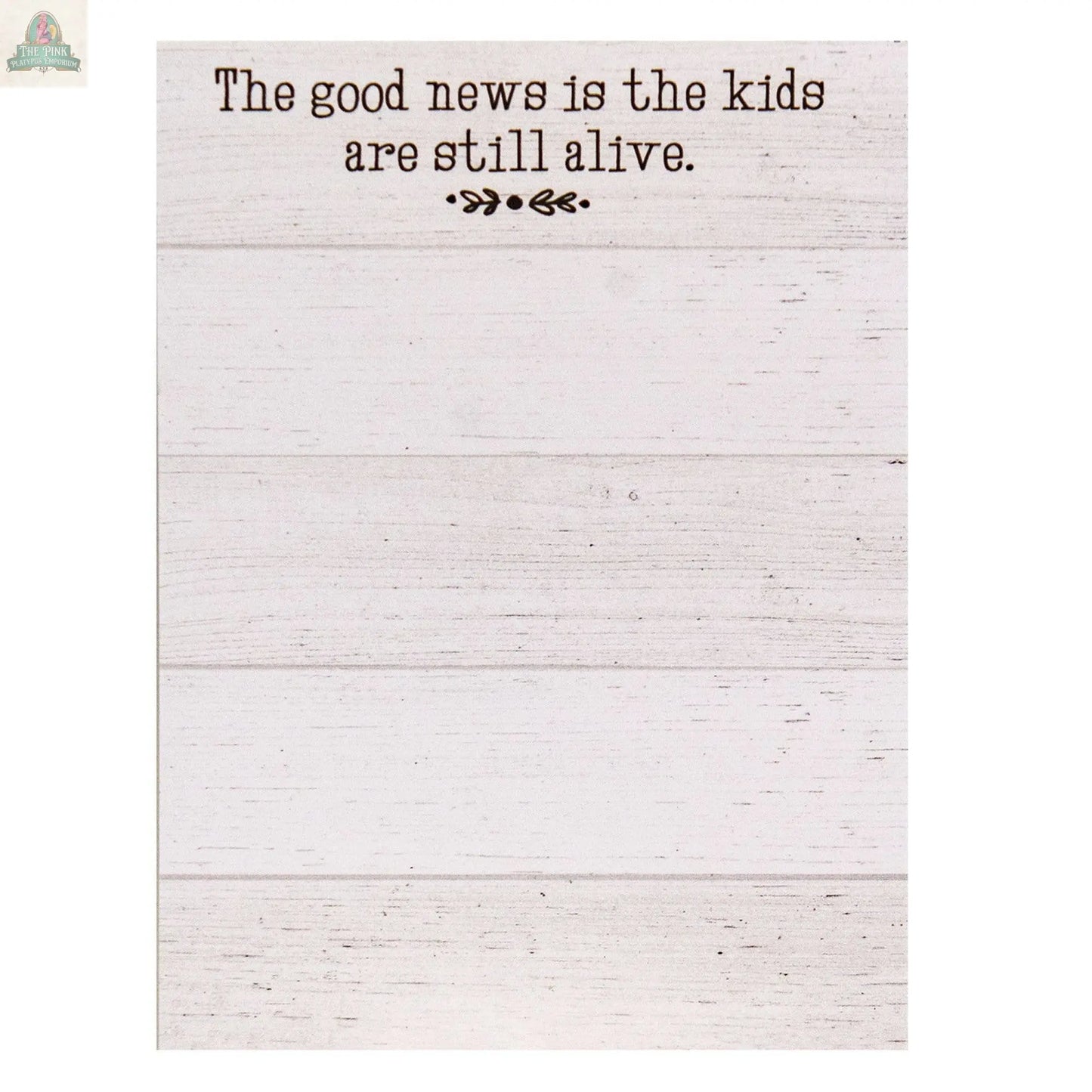 The Good News Notepad Pink Platypus Emporium
