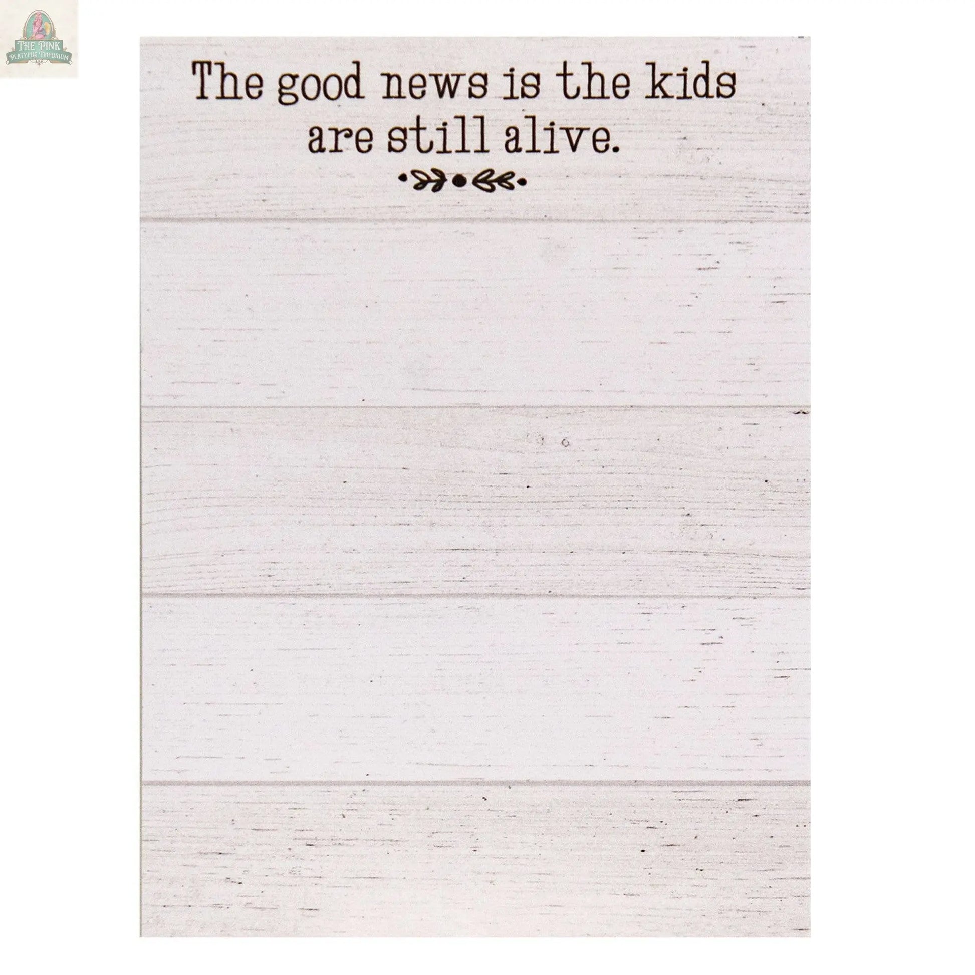 The Good News Notepad Pink Platypus Emporium