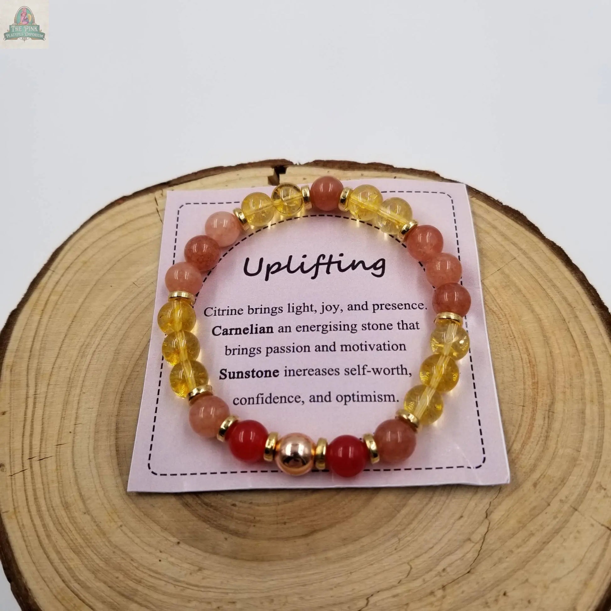 Uplifting Mixed Crystal Healing Chakra Bracelet With Card CHAKRA JEWELRY
