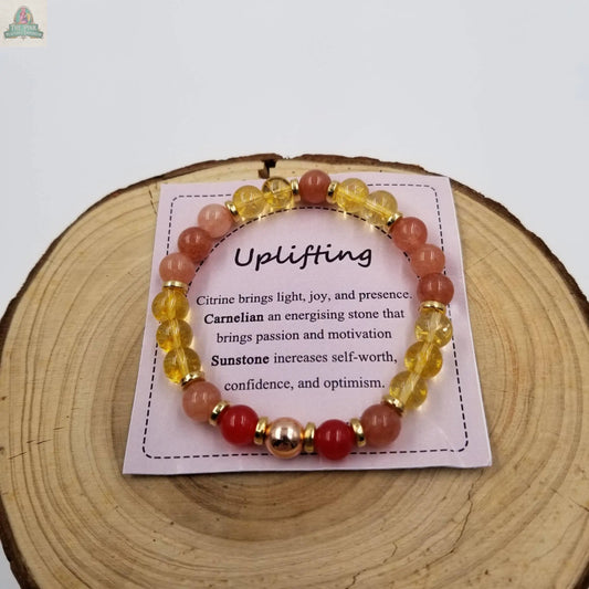 Uplifting Mixed Crystal Healing Chakra Bracelet With Card CHAKRA JEWELRY
