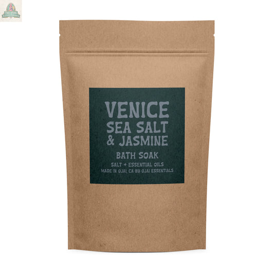 Venice Sea Salt & Jasmine Bath Soak | Epsom Salt & Oils: 5 oz Pink Platypus Emporium