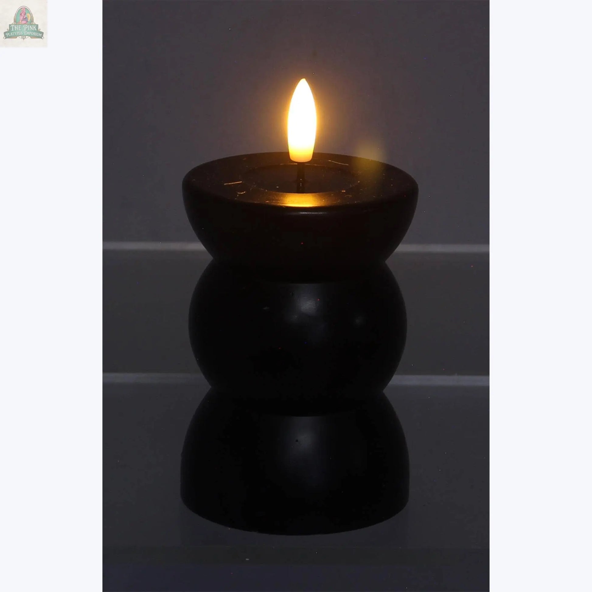 Wax LED Flickering Candle,Need 2 AAA Batteries(SKU#: 14617) Pink Platypus Emporium