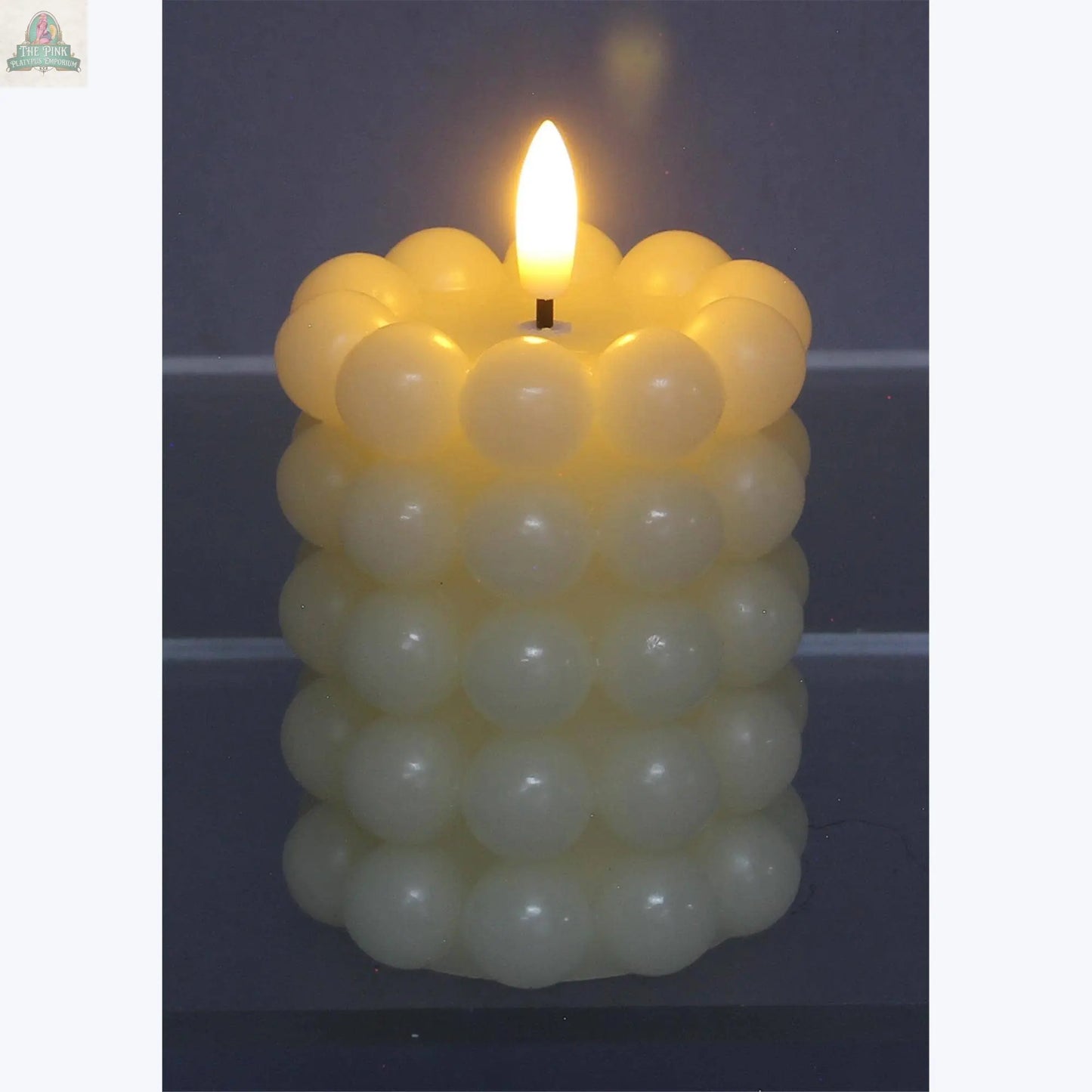 Wax LED Flickering Candle,Need CR2032 batteries(SKU#: 14586) Pink Platypus Emporium