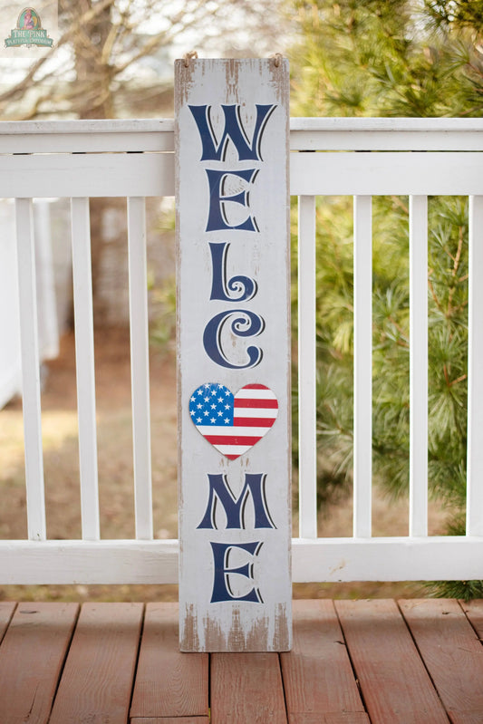 Welcome Porch Board Pink Platypus Emporium