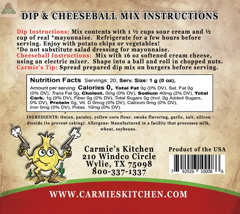Western Onion Dip Mix Pink Platypus Emporium