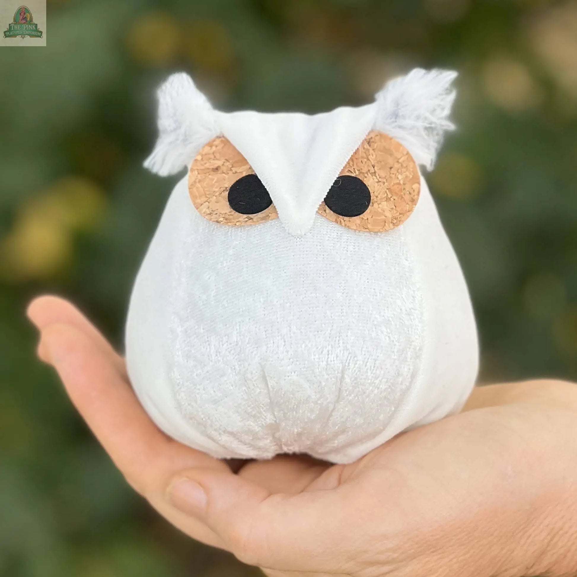 Whimsical velvet owls,  charming owl enthusiastic, unique: Taupe Owl Your Heart's Content