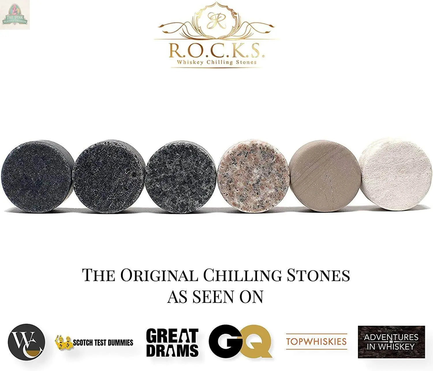 Whiskey Decanter With Glasses & Chilling Stones Gift Set ROCKS Whiskey Chilling Stones