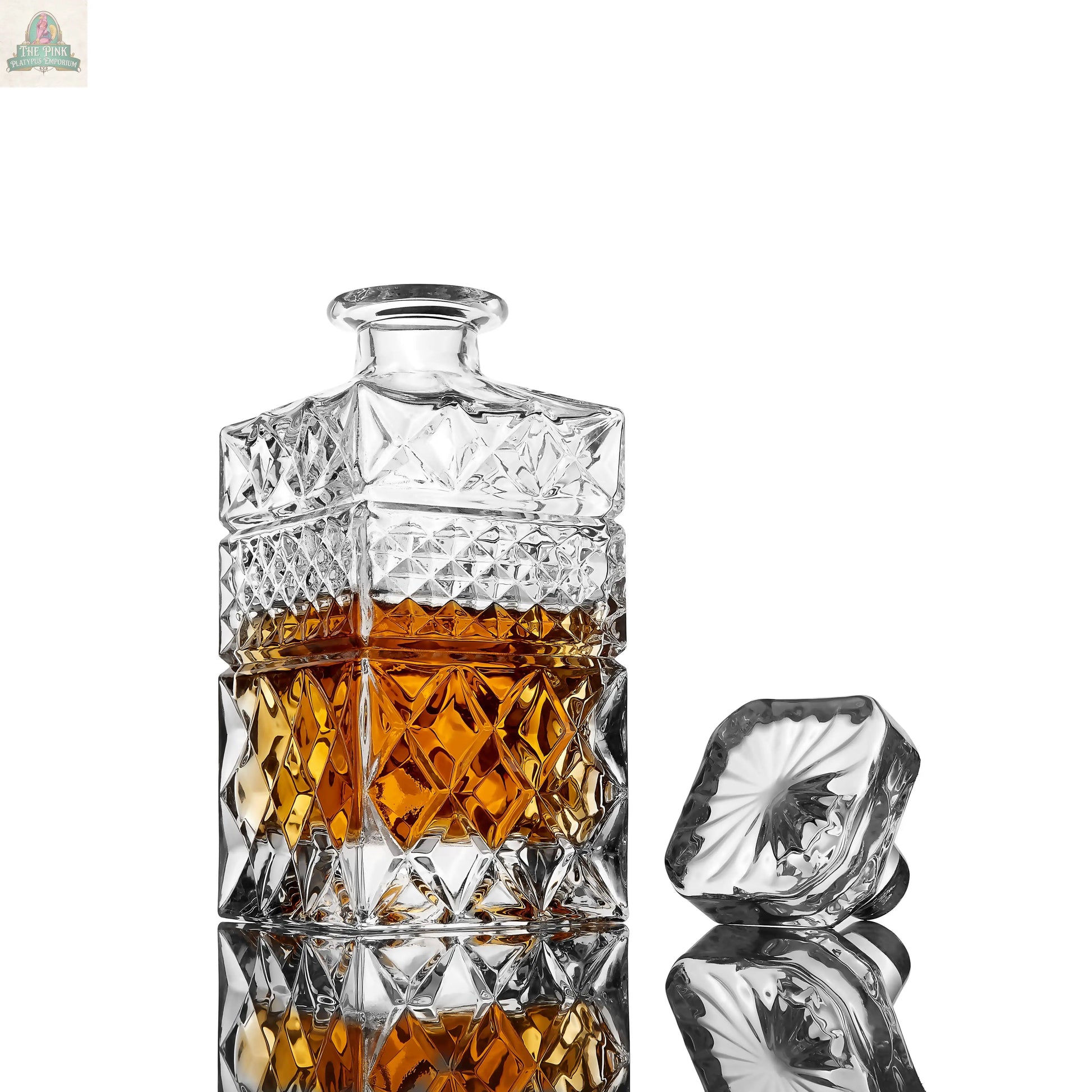 Whiskey Decanter With Glasses & Chilling Stones Gift Set ROCKS Whiskey Chilling Stones