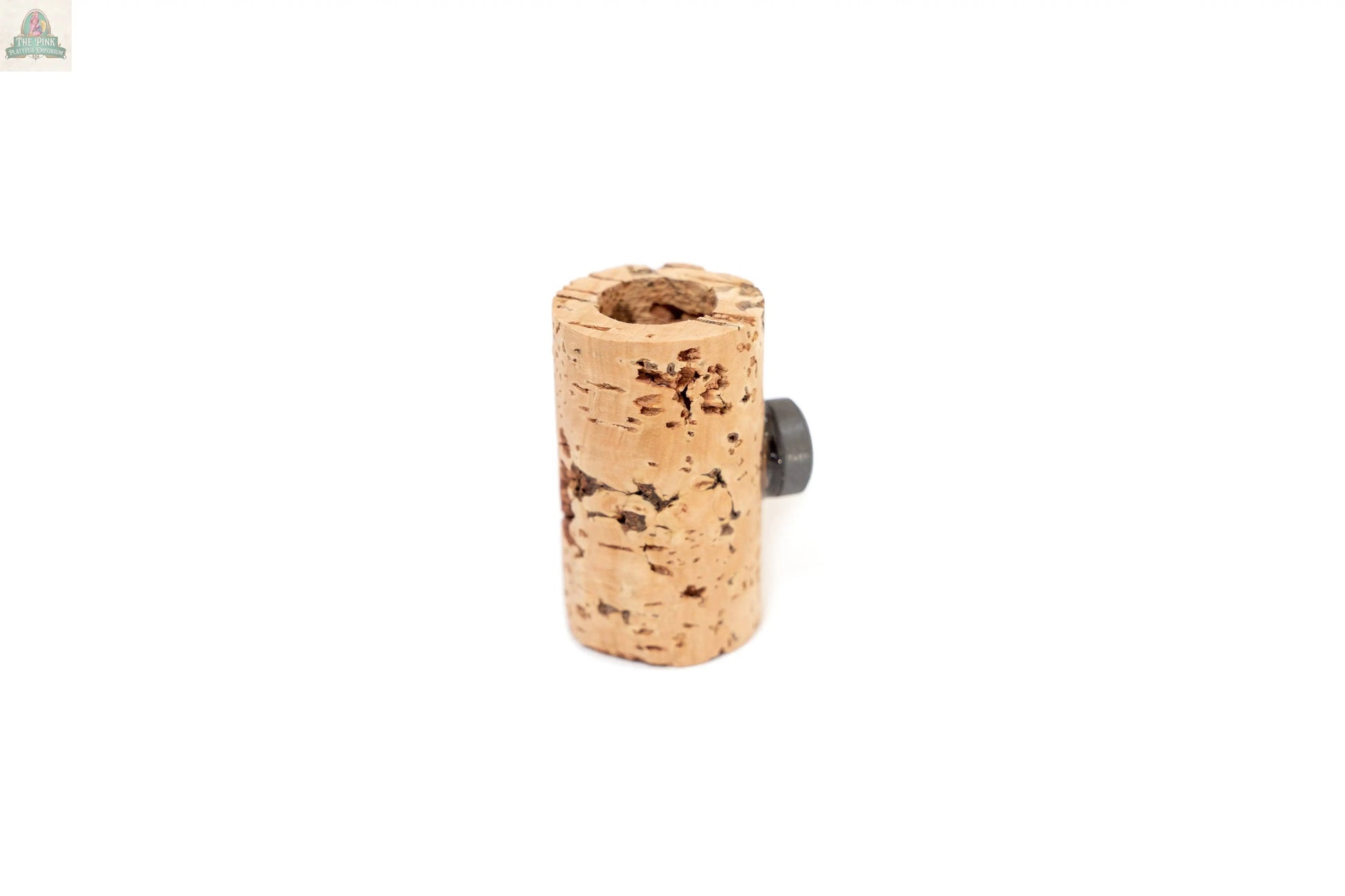 Wine Cork Magnets with Tillandsia Ionantha Air Plants feature a cylindrical cork with a black tube for displaying air plants—perfect as magnetic wine corks or creative gifts, shown on a plain white background.