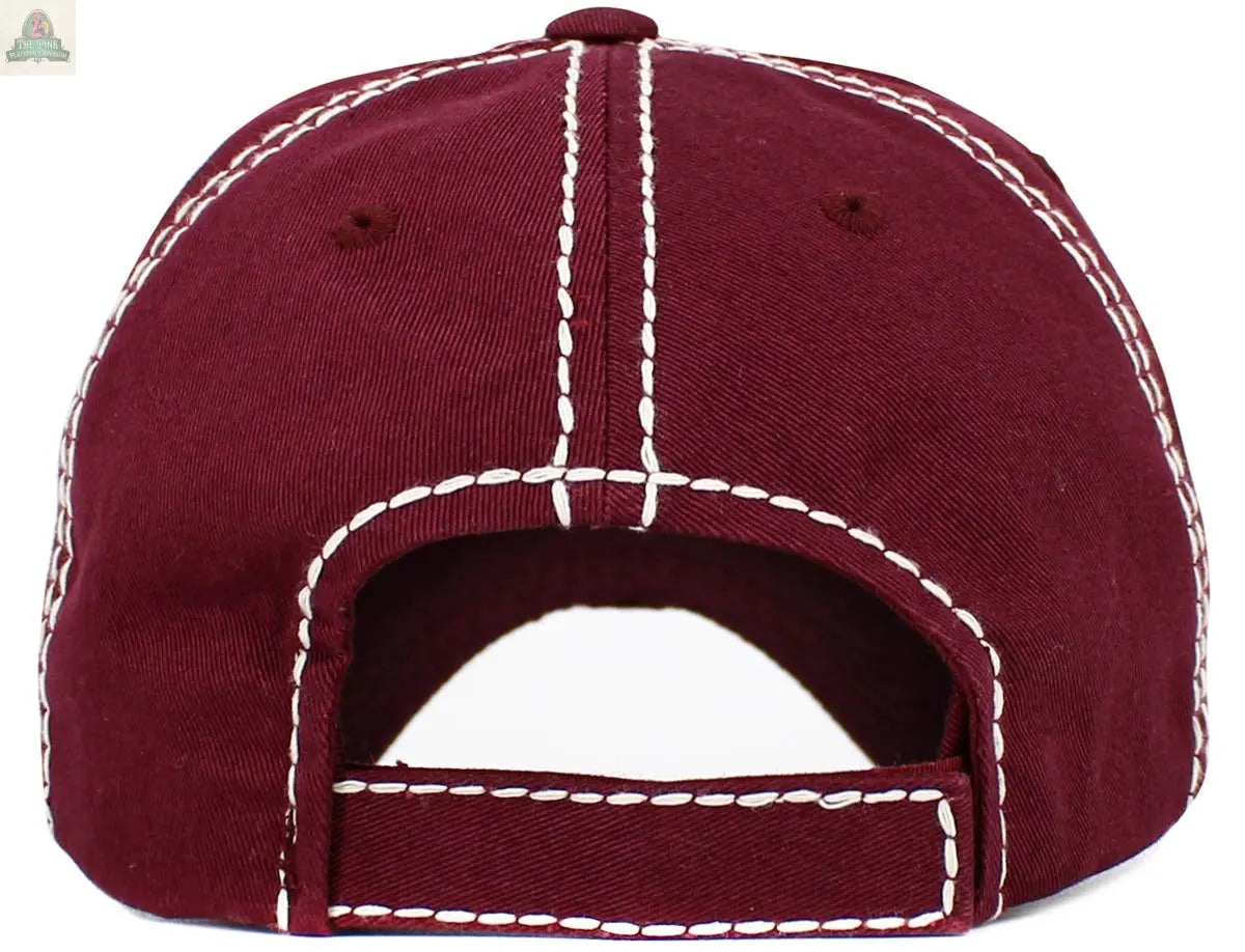 Wine Not Washed Vintage Ballcap: MAR KBETHOS