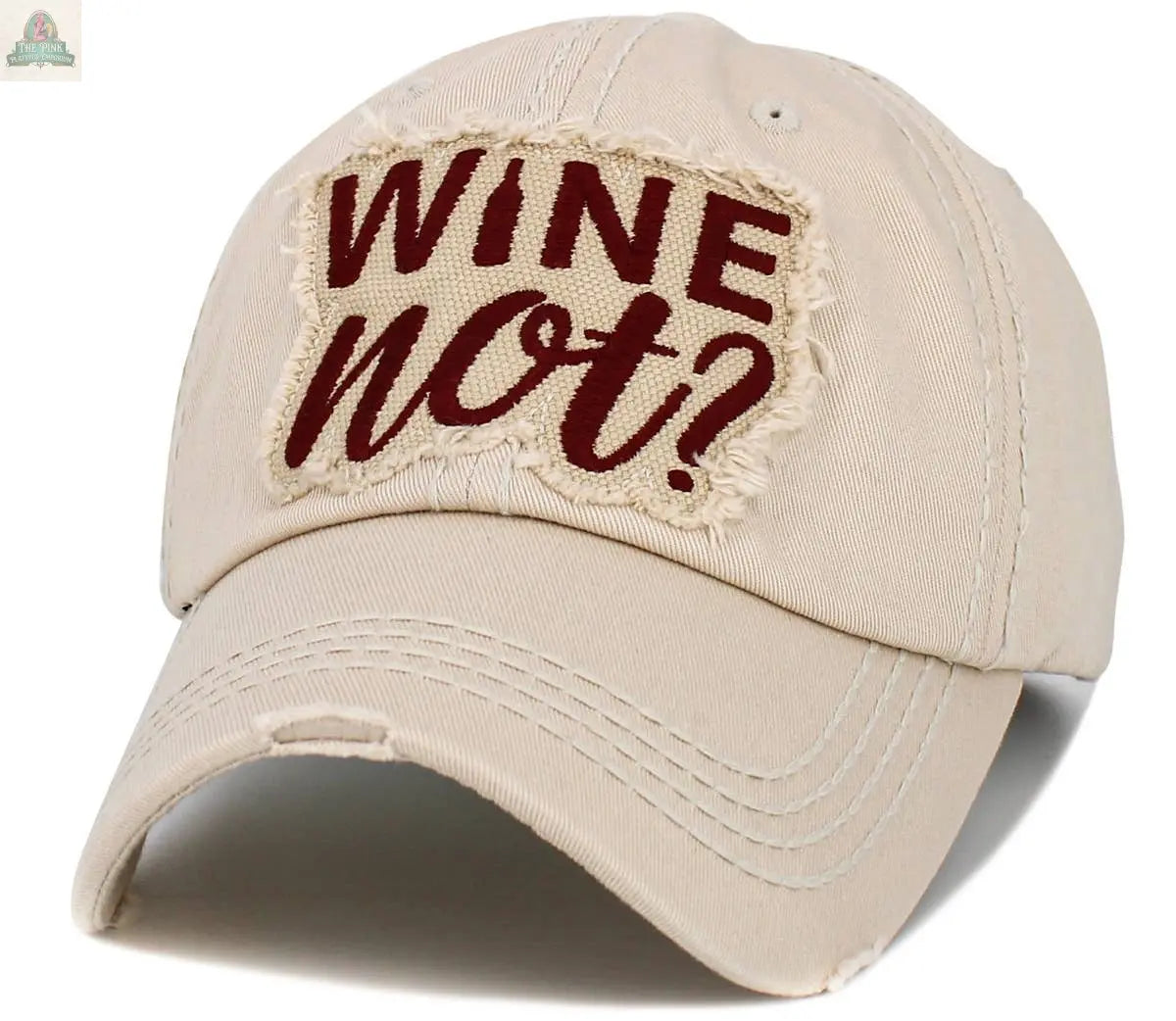 Wine Not Washed Vintage Ballcap: MAR KBETHOS