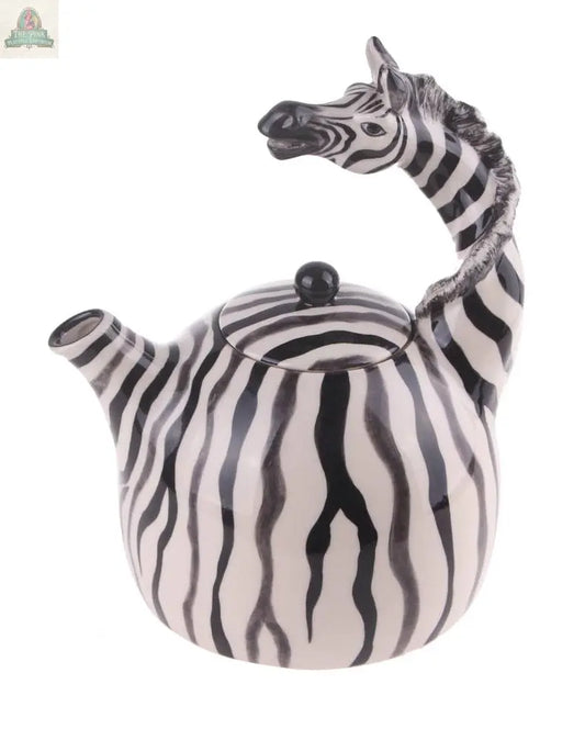 Zebra Teapot - Hand-Painted Ceramics Blue Sky Clayworks