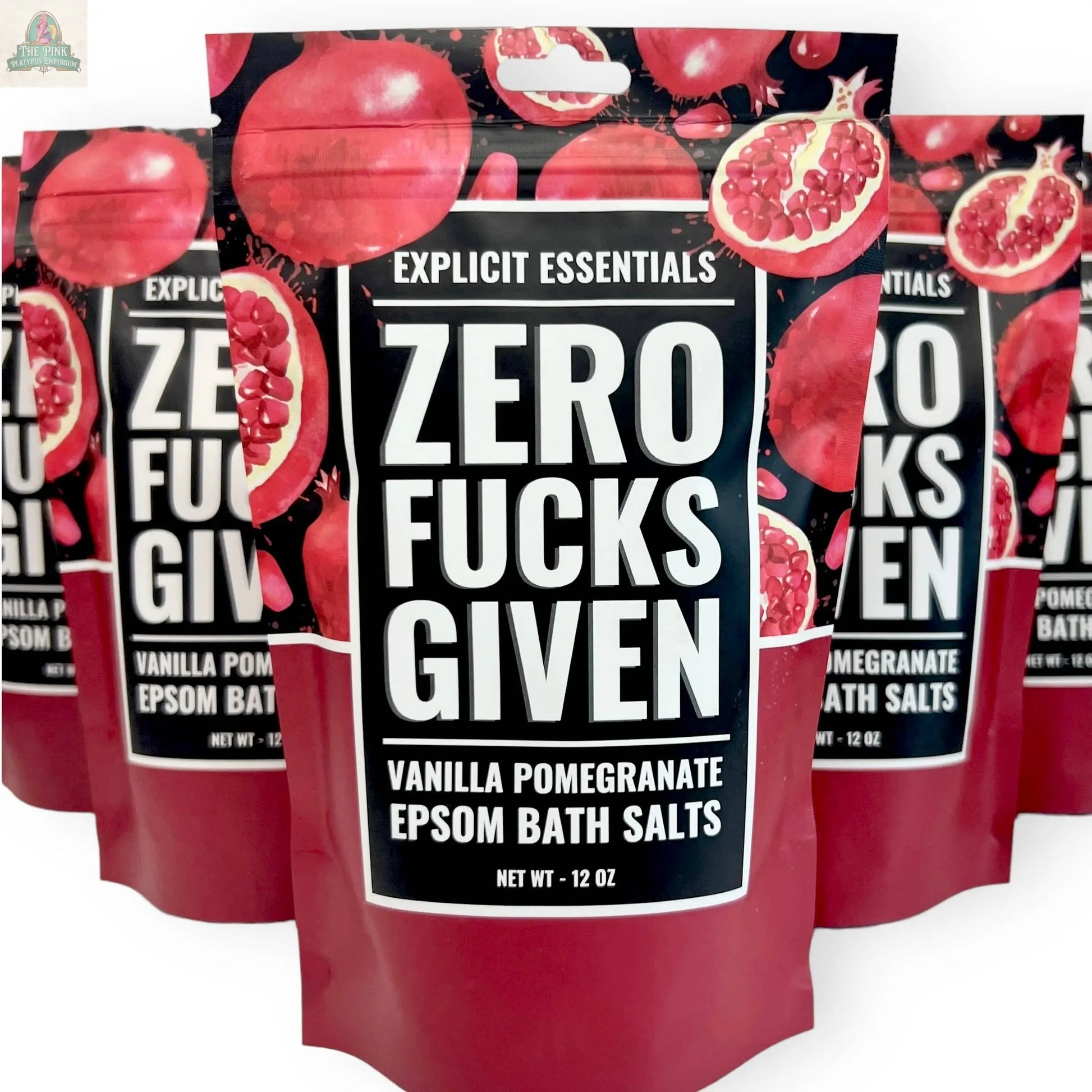 Zero Fucks Given Bath Salts 12oz Bag Pink Platypus Emporium