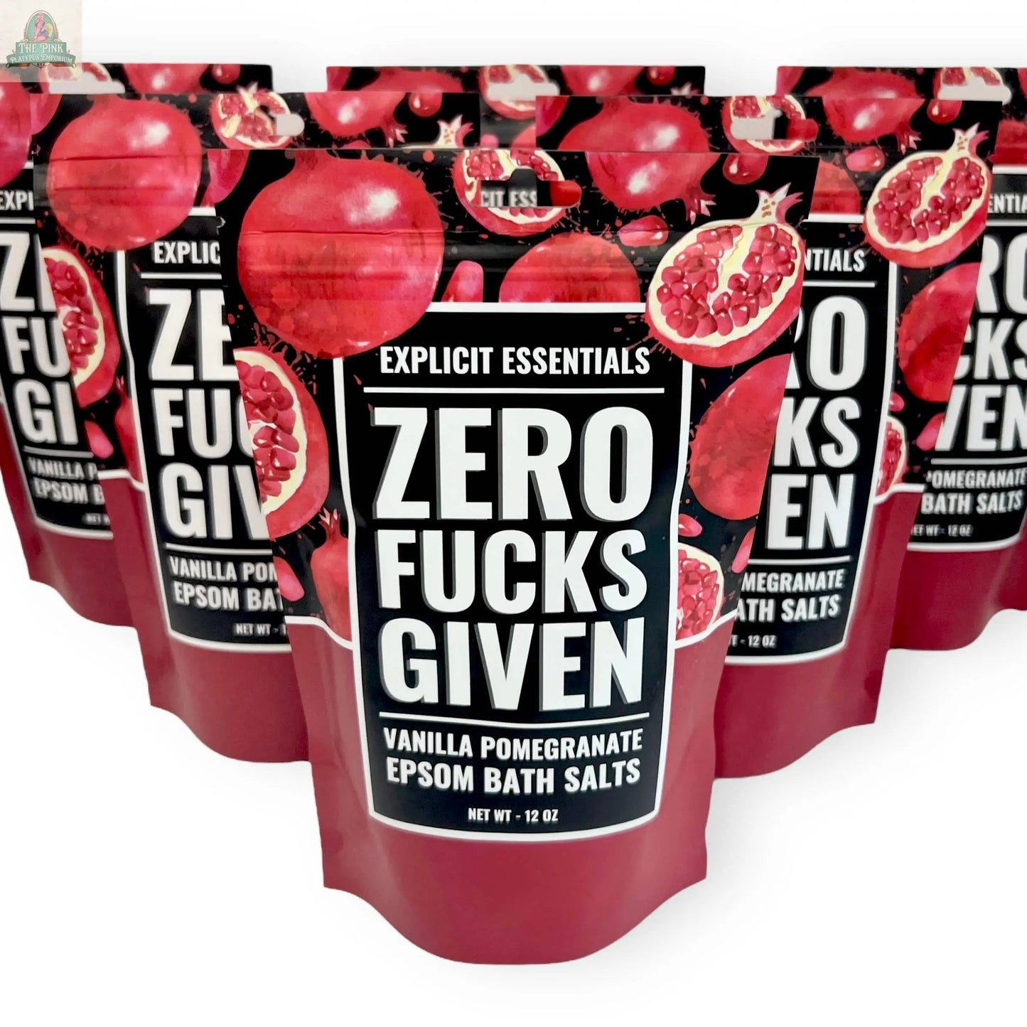 Zero Fucks Given Bath Salts 12oz Bag Pink Platypus Emporium