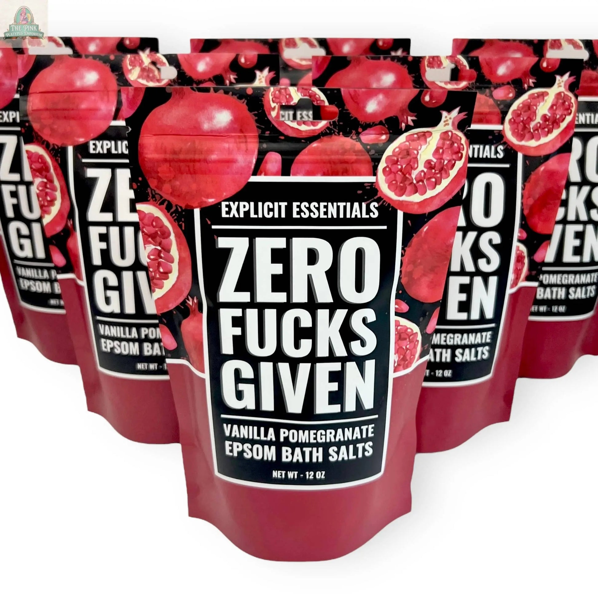 Zero Fucks Given Bath Salts 12oz Bag Pink Platypus Emporium
