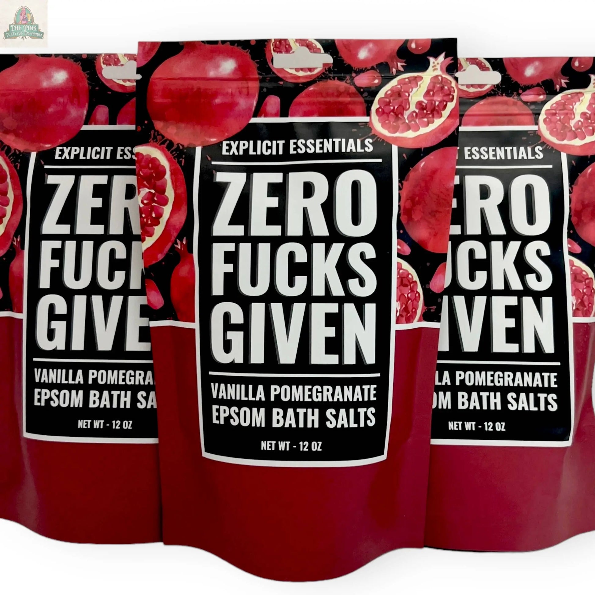 Zero Fucks Given Bath Salts 12oz Bag Pink Platypus Emporium